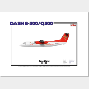 DeHavilland Canada Dash 8-300/Q300 - EuroManx (Art Print) Posters and Art